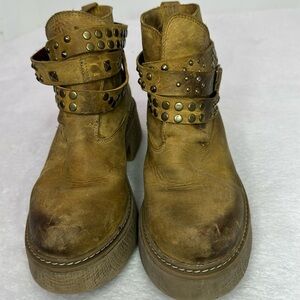 Romano Steve Madden Brown Strappy Boots EU 37